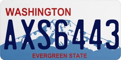 WA license plate AXS6443