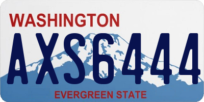 WA license plate AXS6444