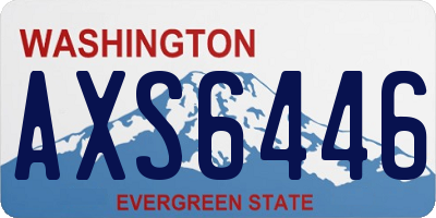 WA license plate AXS6446