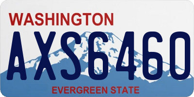 WA license plate AXS6460