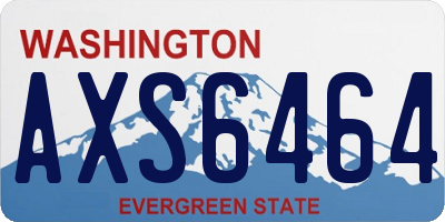 WA license plate AXS6464