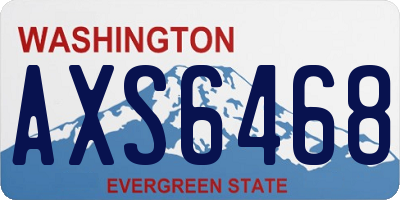 WA license plate AXS6468