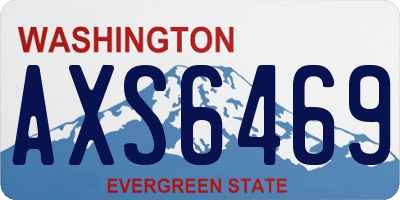 WA license plate AXS6469