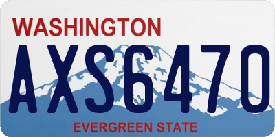 WA license plate AXS6470