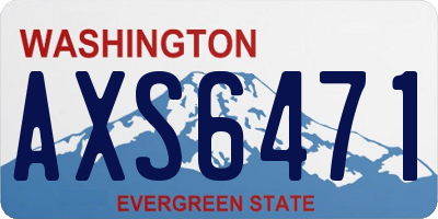 WA license plate AXS6471