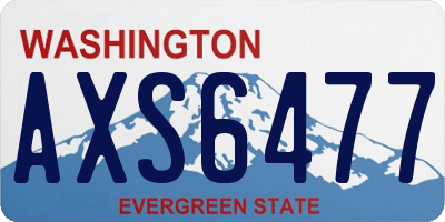 WA license plate AXS6477