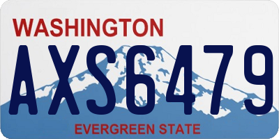 WA license plate AXS6479