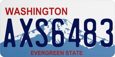 WA license plate AXS6483