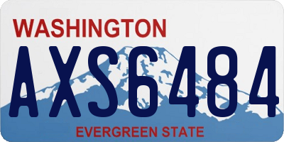 WA license plate AXS6484