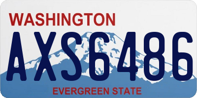 WA license plate AXS6486