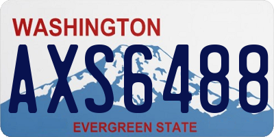 WA license plate AXS6488