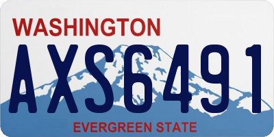 WA license plate AXS6491