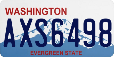 WA license plate AXS6498