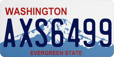 WA license plate AXS6499