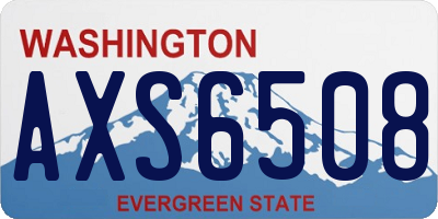 WA license plate AXS6508