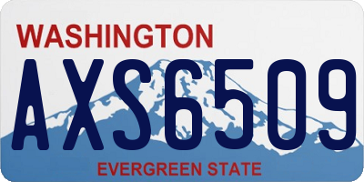 WA license plate AXS6509