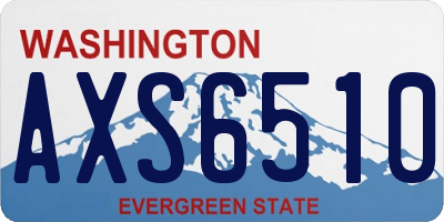 WA license plate AXS6510