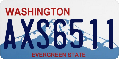 WA license plate AXS6511