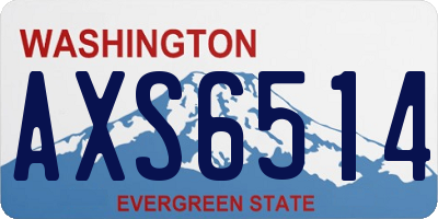 WA license plate AXS6514