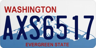 WA license plate AXS6517