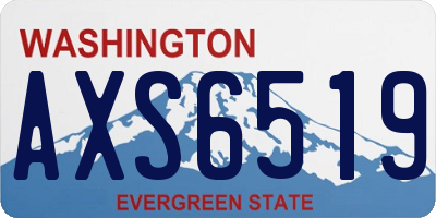 WA license plate AXS6519