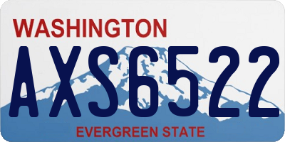 WA license plate AXS6522