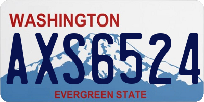 WA license plate AXS6524