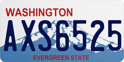 WA license plate AXS6525