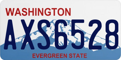 WA license plate AXS6528