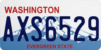 WA license plate AXS6529