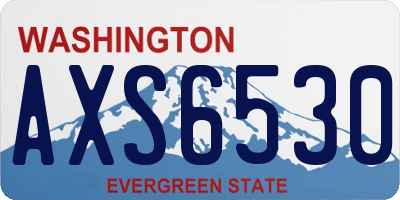WA license plate AXS6530