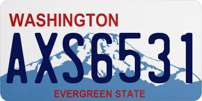 WA license plate AXS6531