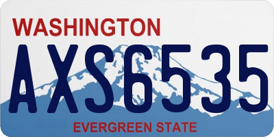 WA license plate AXS6535