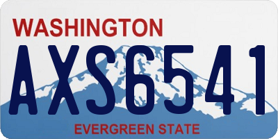 WA license plate AXS6541