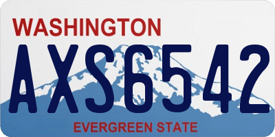 WA license plate AXS6542