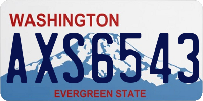 WA license plate AXS6543