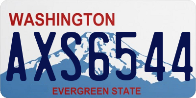 WA license plate AXS6544