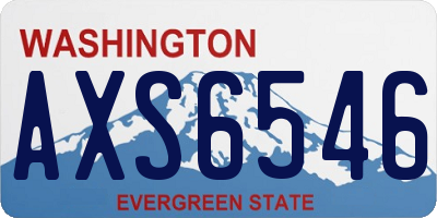 WA license plate AXS6546