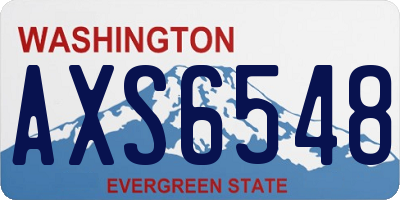 WA license plate AXS6548