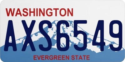 WA license plate AXS6549