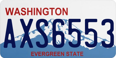 WA license plate AXS6553
