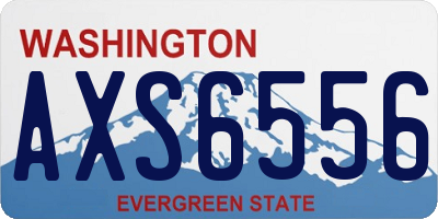 WA license plate AXS6556