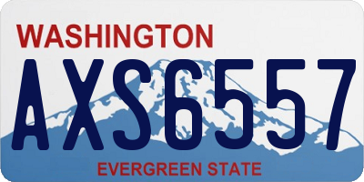 WA license plate AXS6557