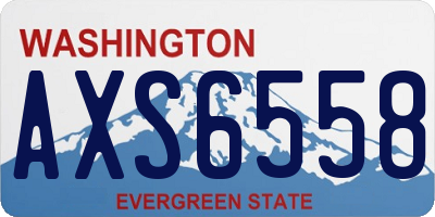 WA license plate AXS6558