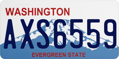 WA license plate AXS6559