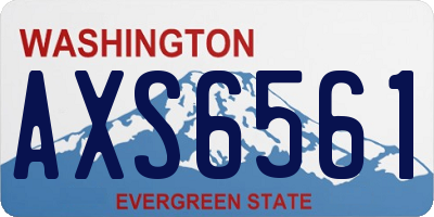 WA license plate AXS6561