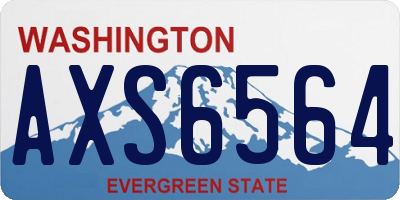 WA license plate AXS6564