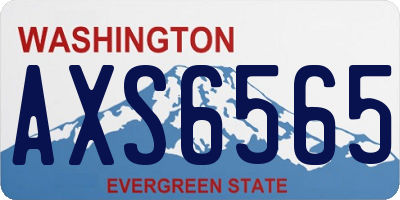 WA license plate AXS6565