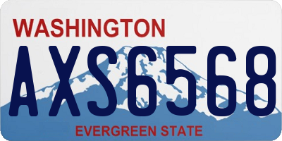 WA license plate AXS6568