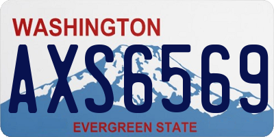WA license plate AXS6569